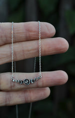 Moon Phase Necklace - Sterling Silver - 16" Chain with 2" Extender