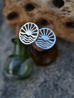 Ocean Sunrise Stud Earrings - Sterling Silver