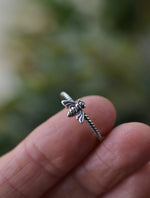 Dainty Bee Ring - Sterling Silver - SIZES 5-10!