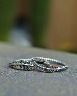 Feather Ring - Sterling Silver - SIZES 6-11!