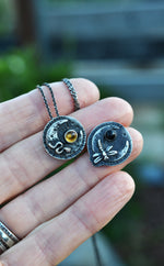 Small Midnight Garden Moon Necklace - Choose Your Favorite!