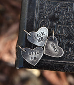 Candy Conversation Hearts - Limited Phrases Available - 18" Ball Chain Included