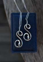 Coiled Snake Necklace -  Sterling Silver - 18” Chain Included