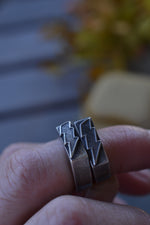 Lightning Bolt Ring  - Sterling Silver