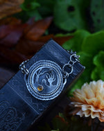 Zombie Graveyard Link Bracelet - Citrine and Black Onyx - 6.5"-7.5"