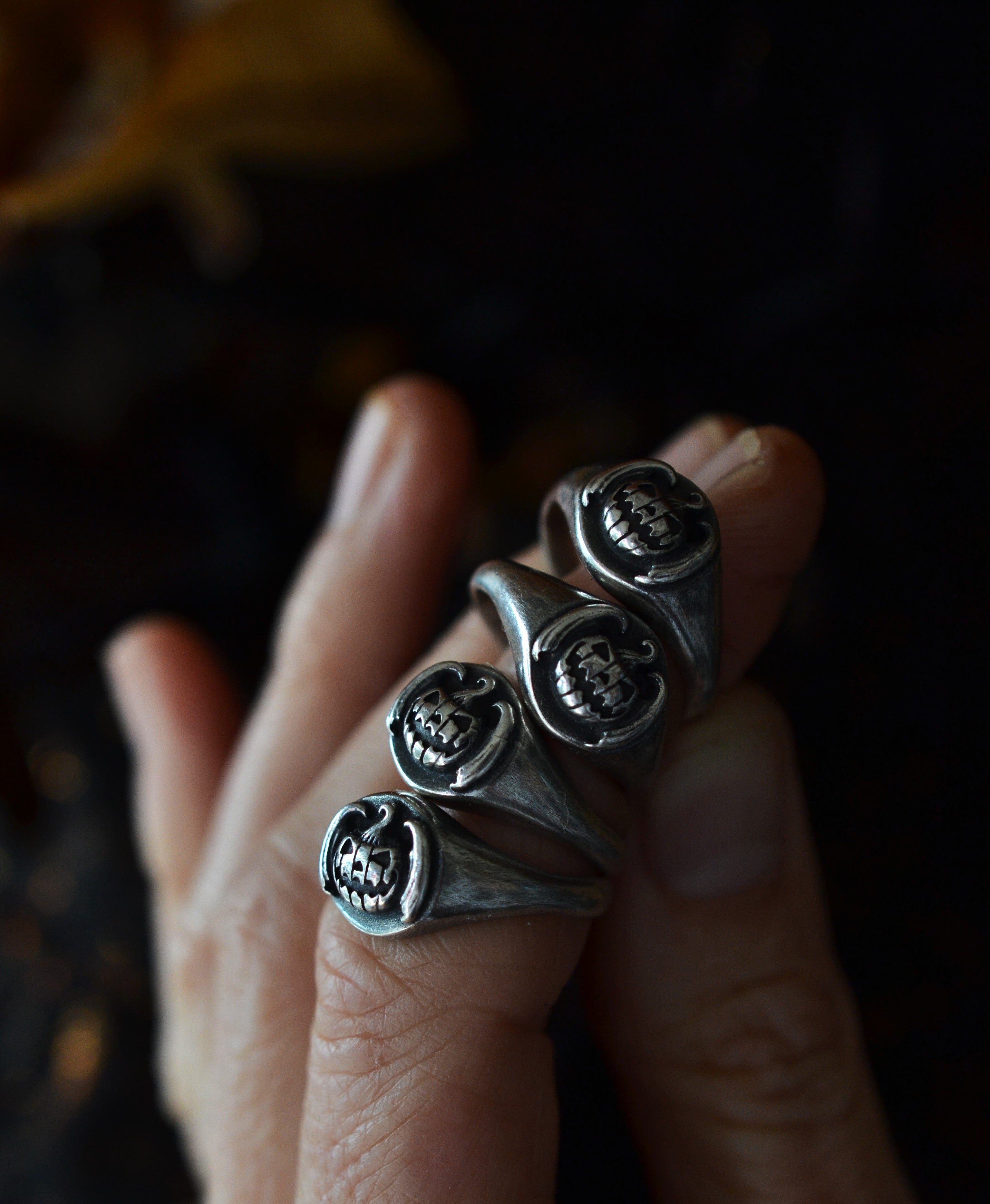 Bat-O-Lantern Ring - Sterling Silver - Pre-Order in your Size!