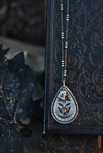 Jolly Jack-O-Lantern Charm Necklace - Citrine - 20" Chain Included