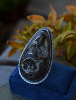 Hidden Treasure Ammonite in Pyrite Ring - Size 7.5 - Discounted from Original Price