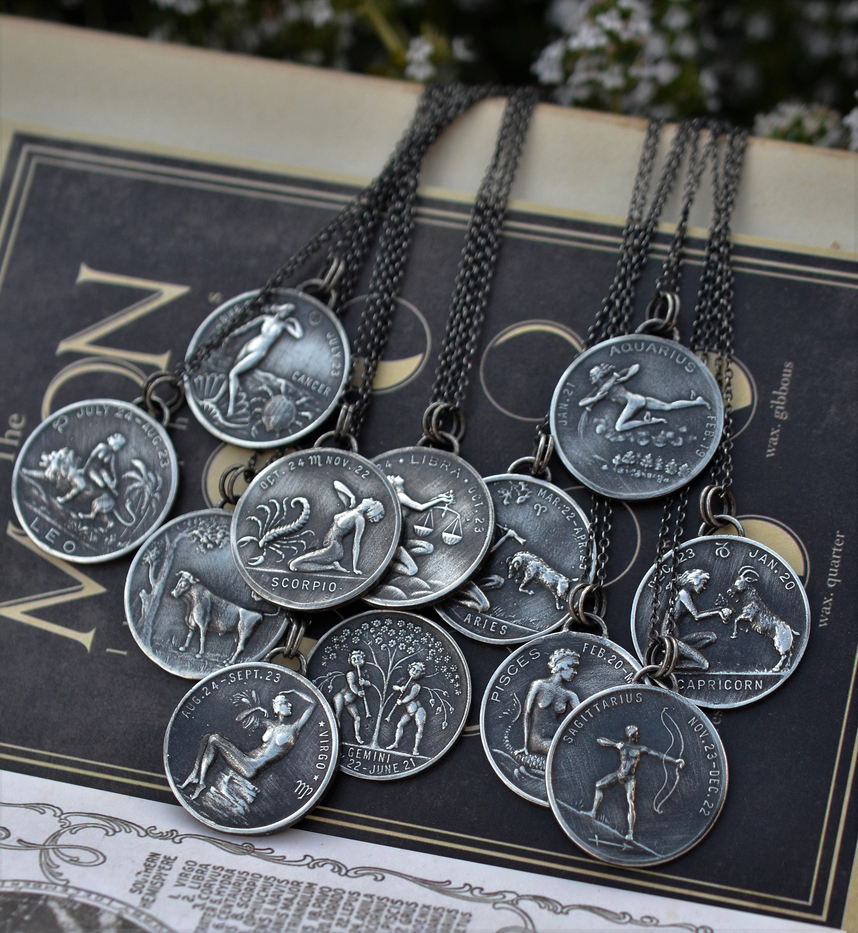 Double Sided Zodiac Charms - Choose Your Sign - Chain Included!