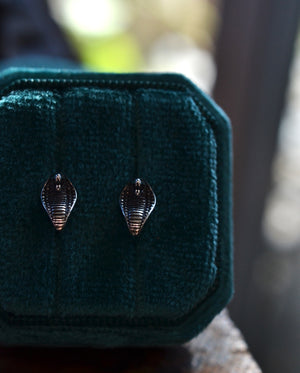 Cobra Snake Studs - Sterling Silver