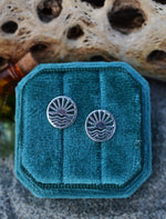 Ocean Sunrise Stud Earrings - Sterling Silver