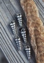 Rattle Snake Tail Charm - SOLID Sterling Silver - 18" Chain Included