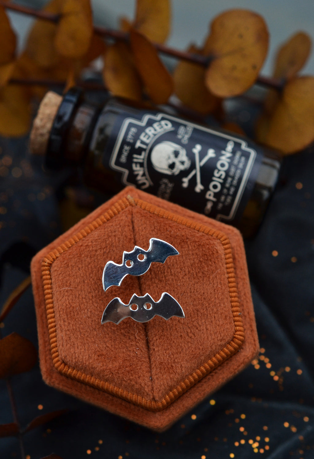 Cute Bat Studs - Sterling Silver