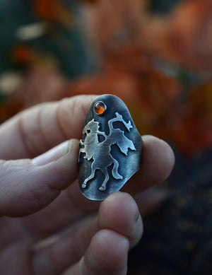 Terror of Sleepy Hollow Ring - Hessonite Garnet - Will Fit Like a Size 7