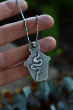 Garden Lantern Necklace - Black Mother of Pearl - 24" Chain