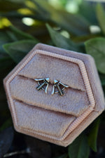 Bow and Arrow Stud Earrings - Sterling Silver