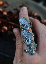 Made to Order Halloween Skull and Bones Ring - No Embellishments