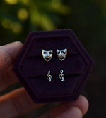 Laugh Now/Cry Later Theater Mask Earring Set - 2 Pairs of Stud Earrings