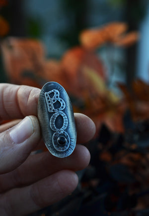 "Boo" Ring - Black Onyx - Size 6