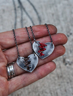 PRE-ORDER -Mended Heart Necklace - Choose your Thread Color - 18" Chain Included