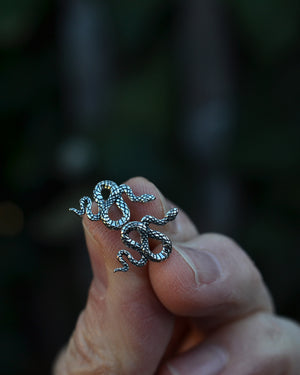 Year of the Snake Studs - Sterling Silver