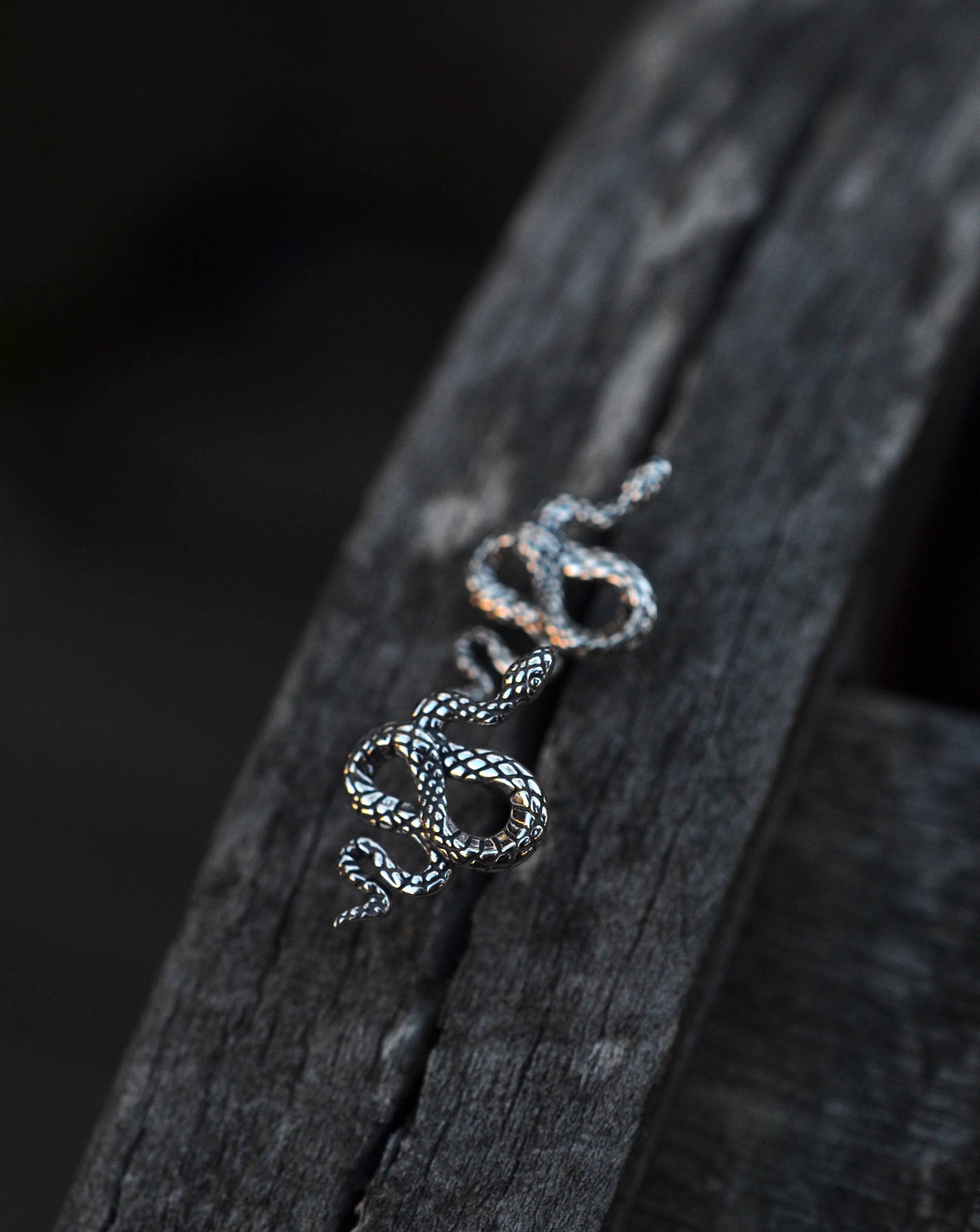 Year of the Snake Studs - Sterling Silver