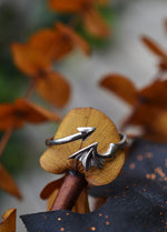 Bat Wing Adjustable Ring - Sterling Silver - Only Size 7 is left! (adjustable from 6.5-8)