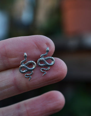 Year of the Snake Studs - Sterling Silver