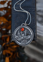 STAY SPOOKY - Zombie Graveyard Banner Pendant - 24" Chain Included