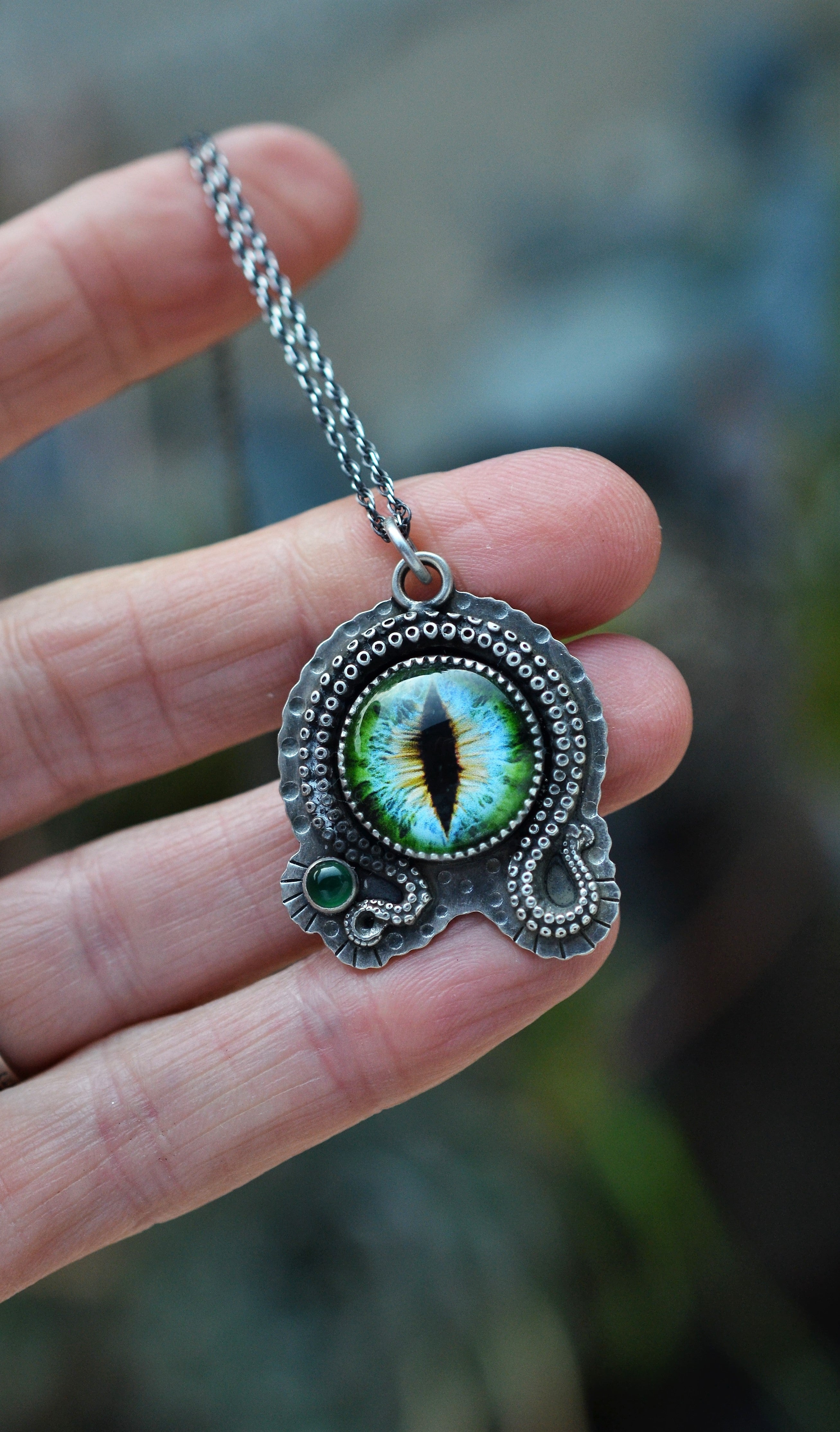 PRE-ORDER - Kraken Eye Necklace - 18" Chain Included - Choose Your Eye Color!