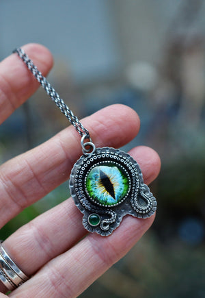 PRE-ORDER - Kraken Eye Necklace - 18" Chain Included - Choose Your Eye Color!