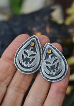 Jolly Jack-O-Lantern Post Style Earrings - Citrine