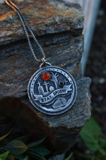 STAY SPOOKY - Zombie Graveyard Banner Pendant - 24" Chain Included