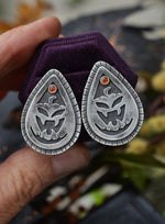 Jolly Jack-O-Lantern Post Style Earrings - Hessonite Garnet