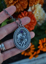 Sleepy Hollow Headless Horseman Cameo Necklace - Adjustable chain 18" with 2" extender