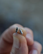 Tiny Lightning Bolt Studs - Sterling Silver