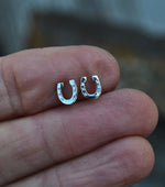Small Horseshoe Studs - Sterling Silver