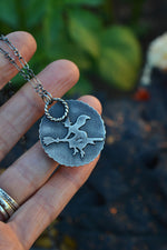 Creatures of the Night Necklace - Flying Bats - Amber - 18" chain with 2" Extender