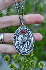 Sleepy Hollow Headless Horseman Cameo Necklace - Adjustable chain 18" with 2" extender