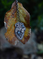 PRE-ORDER - Anatomical Heart - Rainbow Moonstone - 18" Chain Included