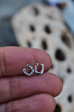 Small Horseshoe Studs - Sterling Silver