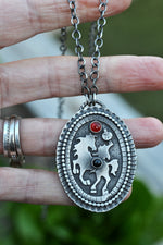 Sleepy Hollow Headless Horseman Cameo Necklace - Adjustable chain 18" with 2" extender