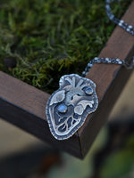 PRE-ORDER - Anatomical Heart - Rainbow Moonstone - 18" Chain Included