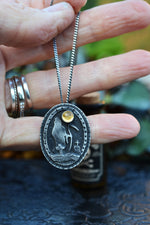 Not Today Reaper - Citrine - 18" Chain Included