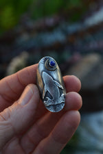 Breaching Whale Saddle Ring - Lapis Lazuli - Will Fit Like a Size 7.5