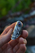 Breaching Whale Saddle Ring - Lapis Lazuli - Will Fit Like a Size 7.5