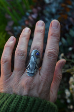 Breaching Whale Saddle Ring - Lapis Lazuli - Will Fit Like a Size 7.5
