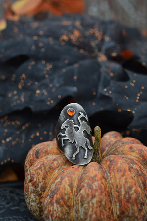 Terror of Sleepy Hollow Ring - Hessonite Garnet - Will Fit Like a Size 7