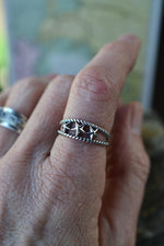 Protection, Guidance, Good Luck - Nautical Star Rope Ring - Sterling Silver -  Only SIZES 6 and 9 are Available