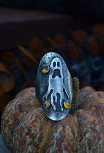 Ghastly Ghost Ring - 3 Citrine - Will Fit Like a Size 10.5